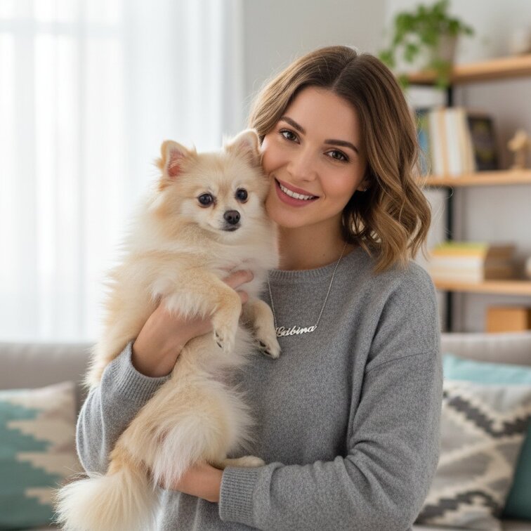 Řetízek z oceli se jménem Gábina stříbrný