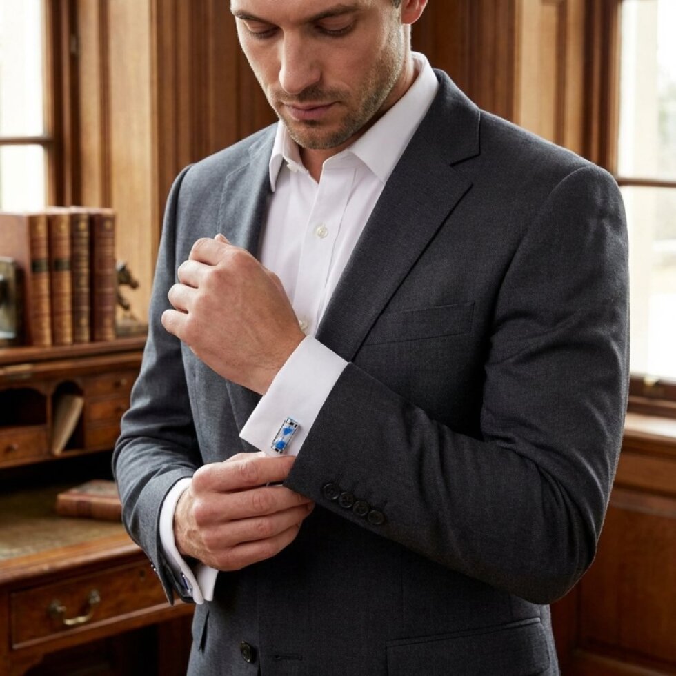 Manžetové knoflíčky Přesýpací Hodiny - Elegantní Styl