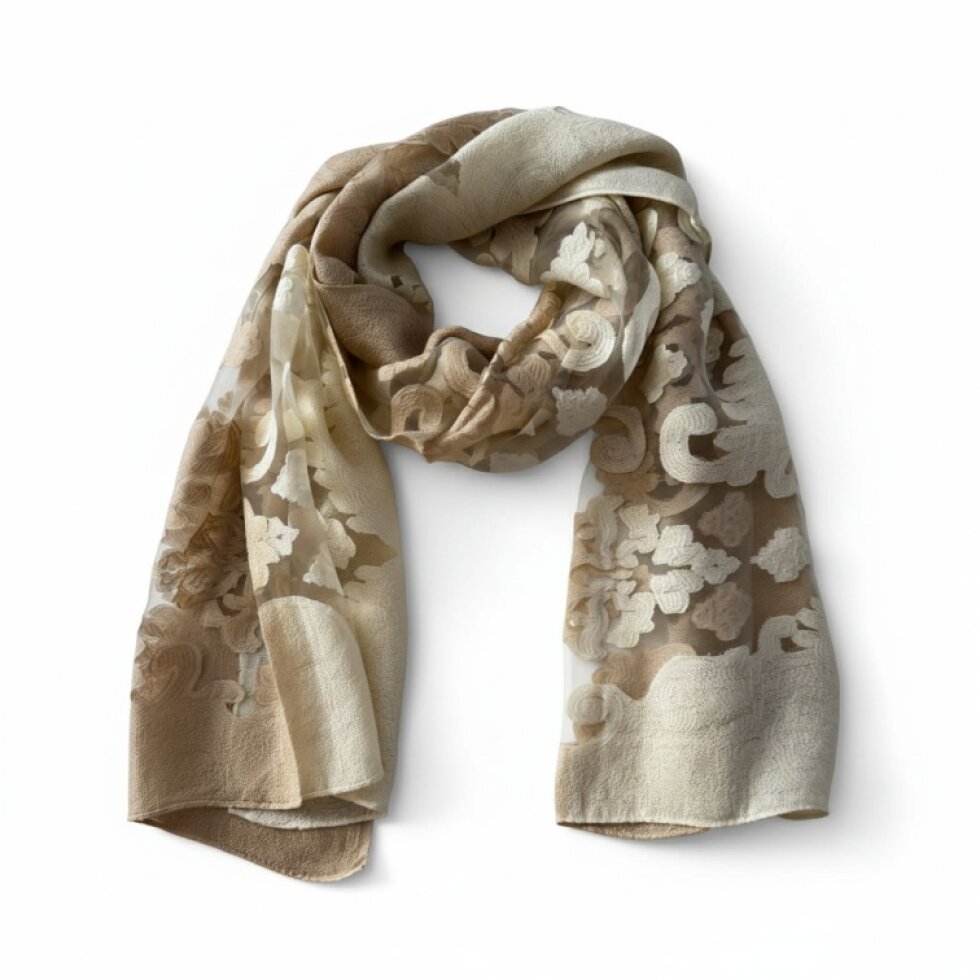 Elegantní šátek Dual Contrast 185x67cm - Hedvábí a viskóza