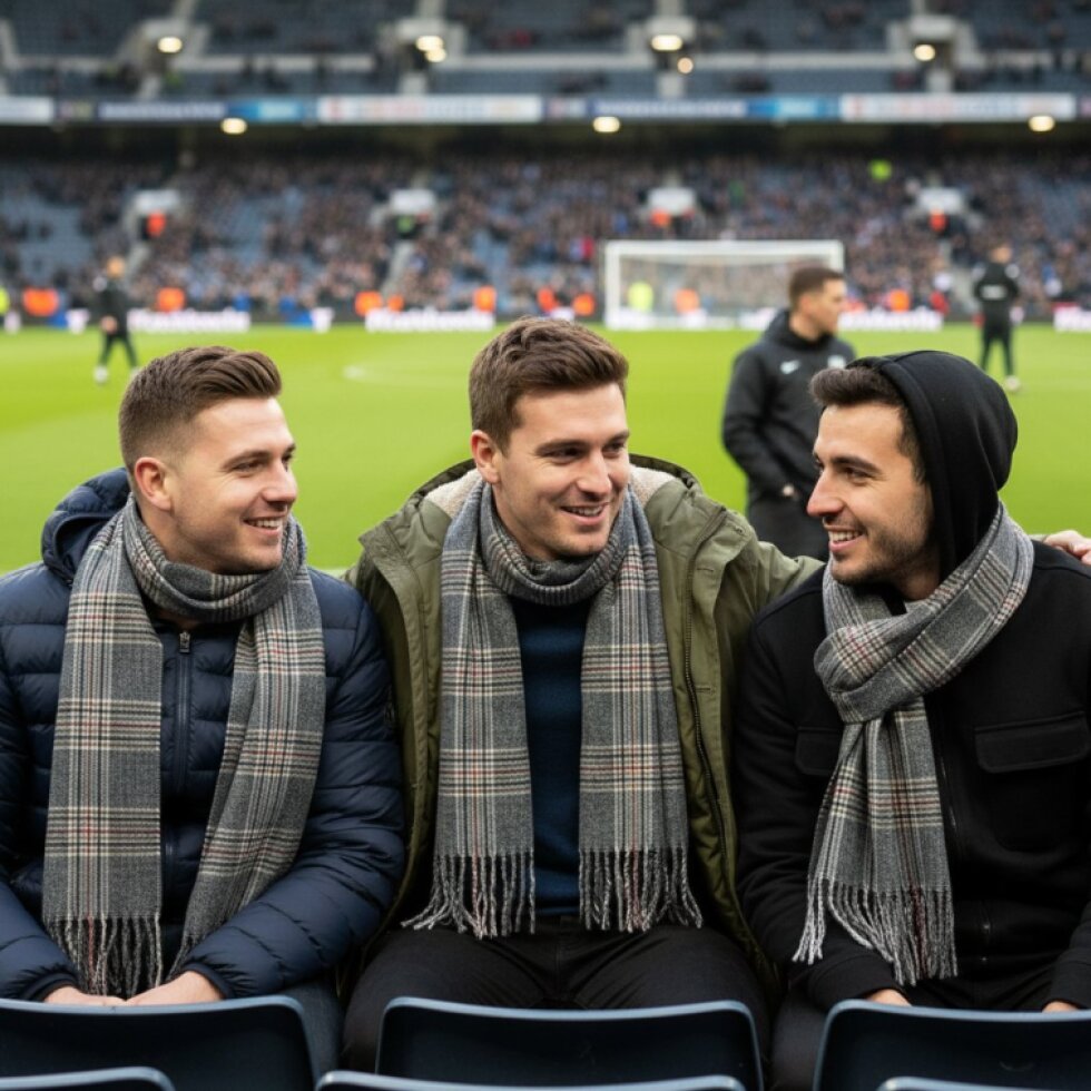 Luxusní kašmírová kostkovaná šála 180x65 cm s třásněmi