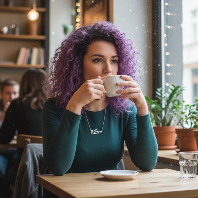 Řetízek z oceli se jménem Klára stříbrný