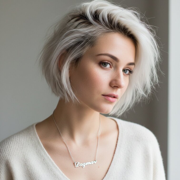 Řetízek z oceli se jménem Dagmar stříbrný