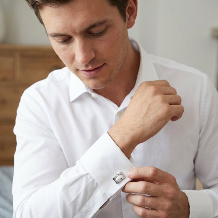 Luxusní manžetové knoflíky z chirurgické oceli