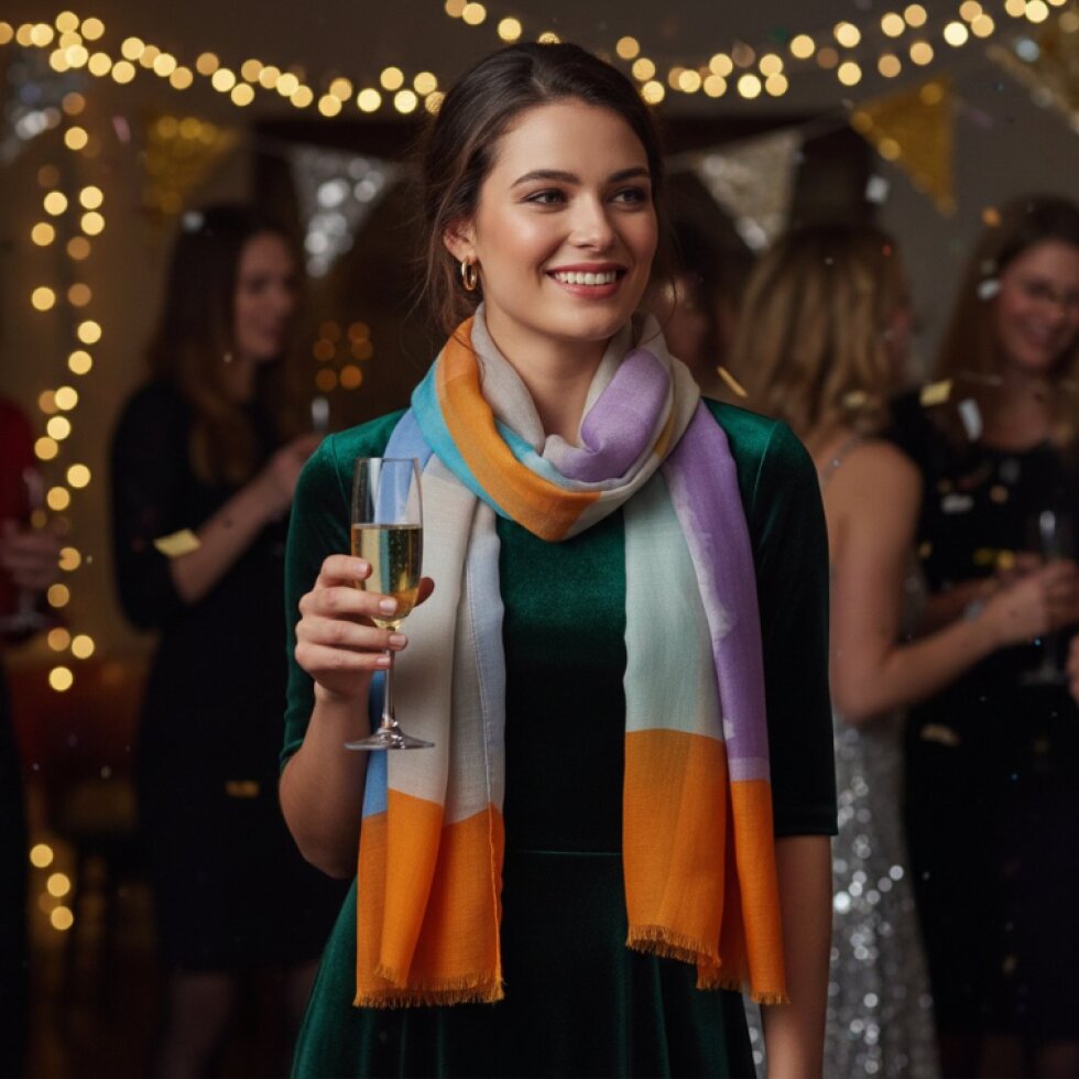 Harmonie-wa-105 Barevný šátek 180x86 - Styl a Pohodlí