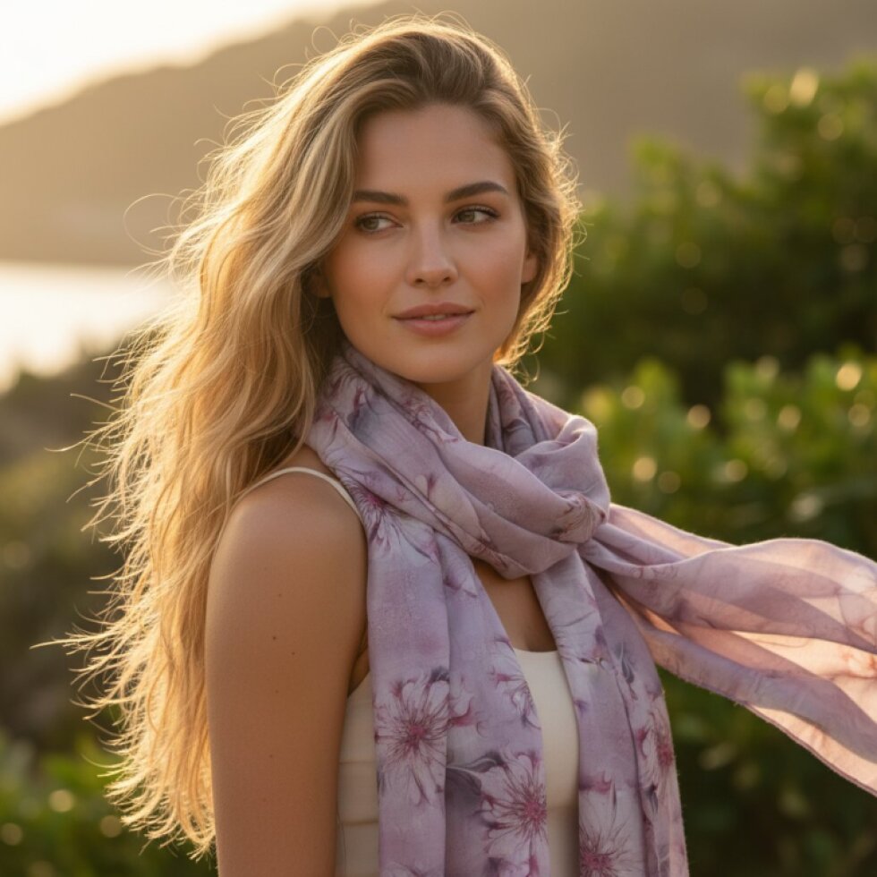 Elegantní barevný šátek Aurora 180x70 cm