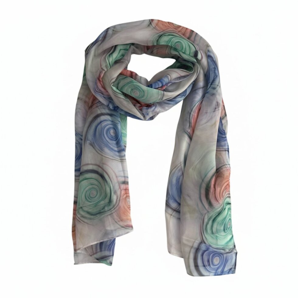 Aurora-wa-124 Barevný šátek 180x70 cm s pocitem hedvábí