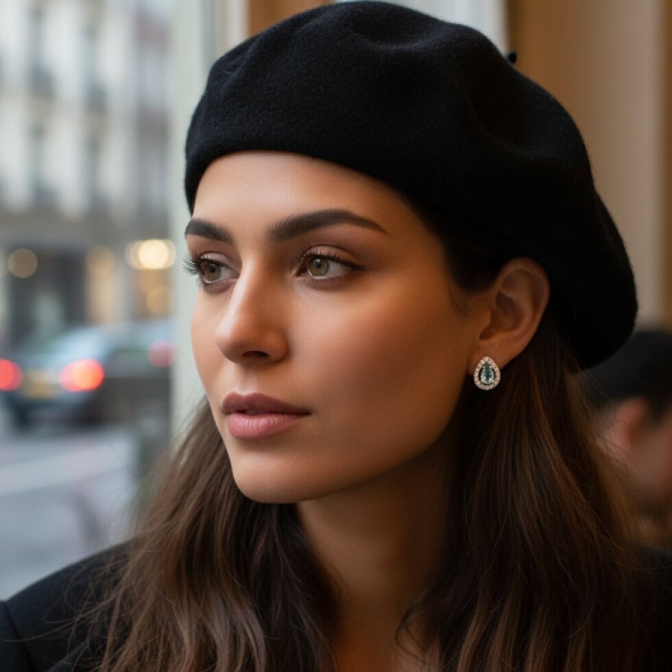 Elegantní ocelové náušnice Nerina-EW 334 s modrým zirkonem