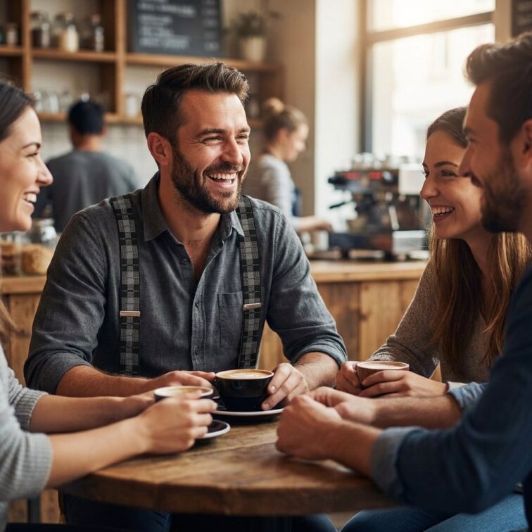 Kšandy pánské, černo - šedé káro MB2040