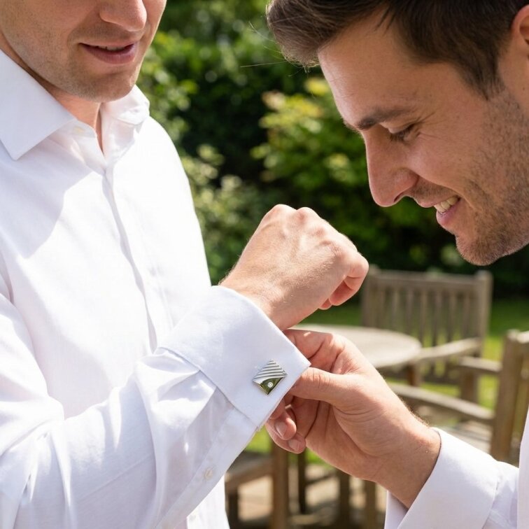 Stylové manžetové knoflíčky s kamínky - Elegance a odolnost