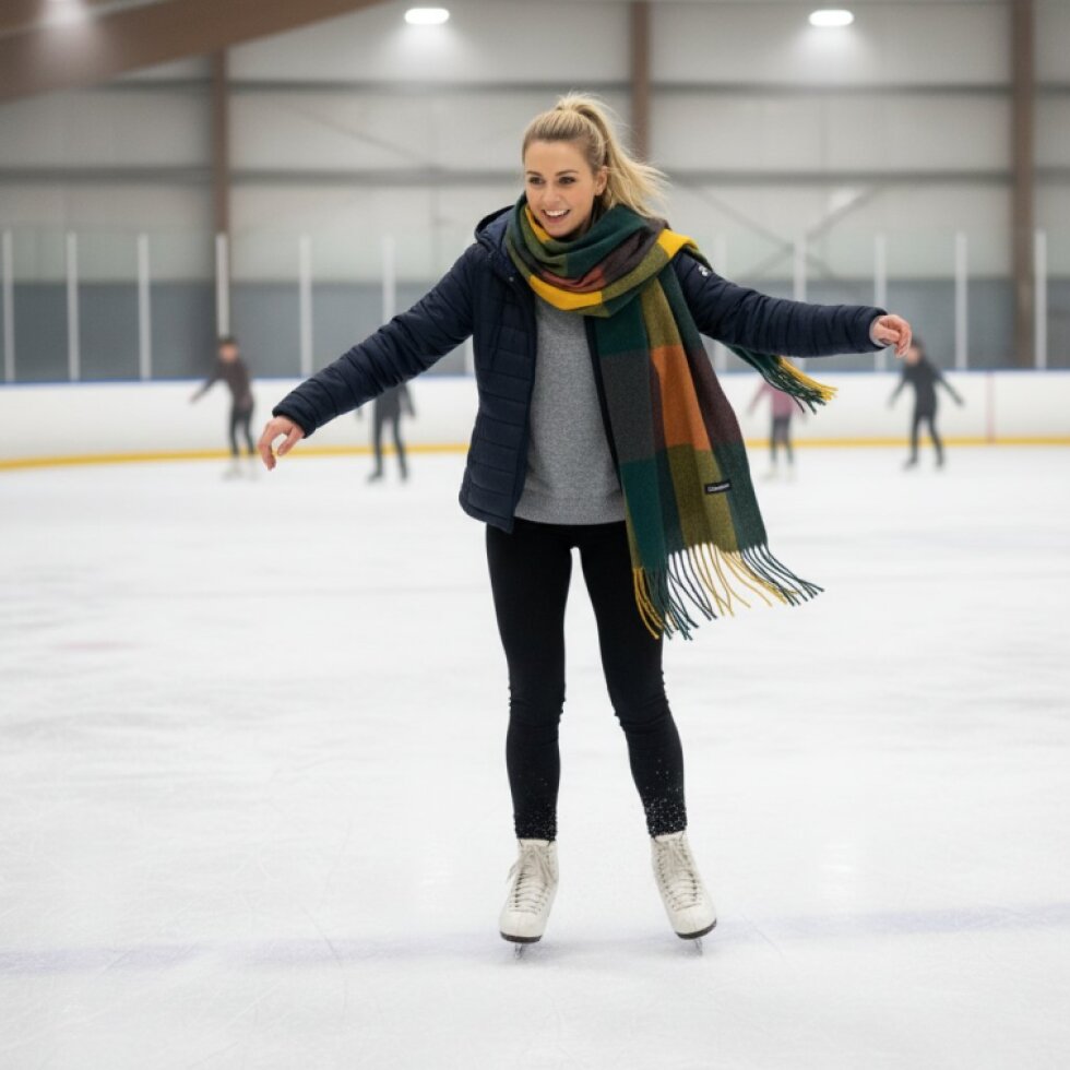 Kašmírová dámská kostkovaná šála 180 x 65 cm