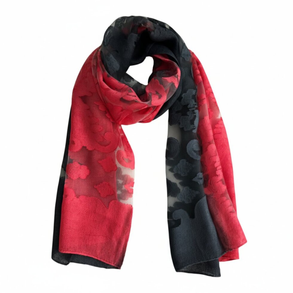 Elegantní šátek Dual Contrast 185x67cm - Hedvábí a viskóza
