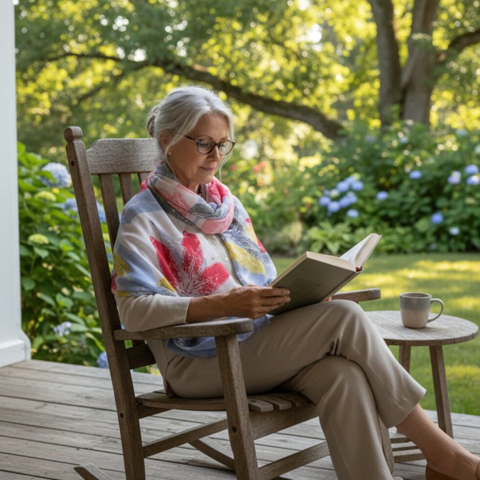 Rozária-wa-155 Dámská šatka s květinovým vzorem 180x90 cm