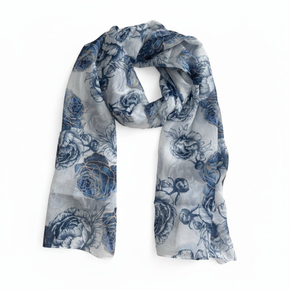 Dámská šála Florela-wa-133, květinový vzor, 180×70 cm