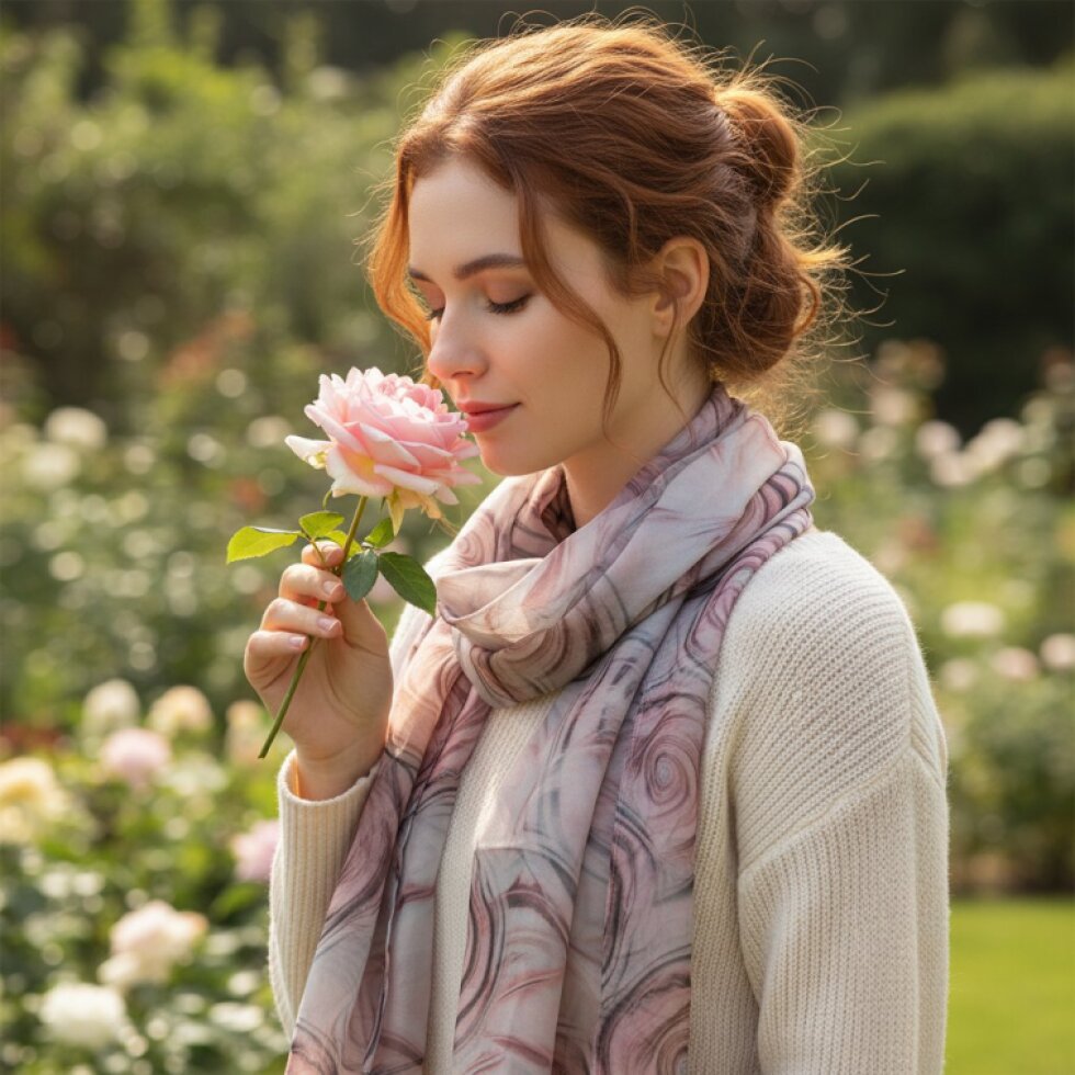 Aurora-wa-125 Barevný šátek 180x70 cm s hedvábným efektem