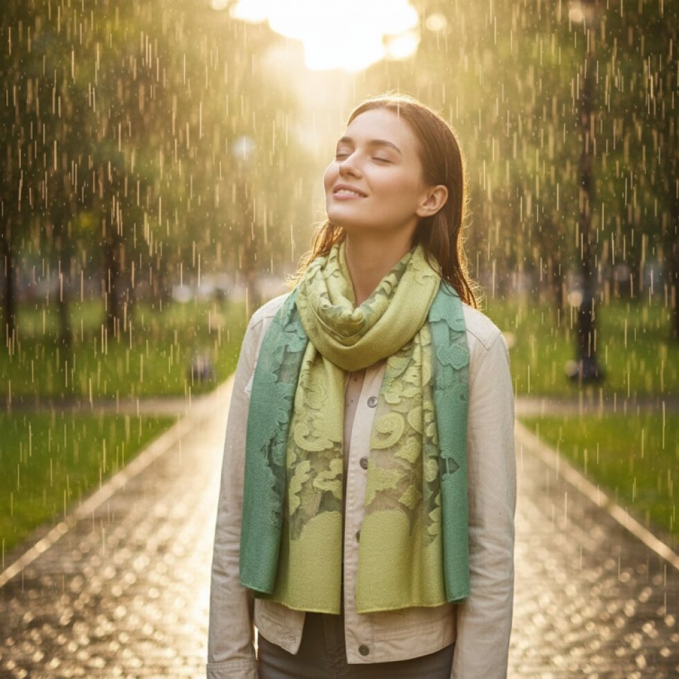 Elegantní šátek Dual Contrast 185x67cm z hedvábí a viskózy