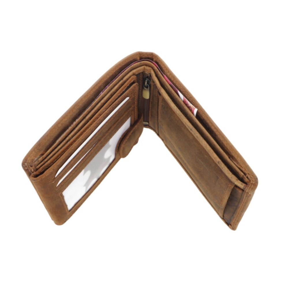 Pánská kožená peněženka hnědá s motivem Kravičky