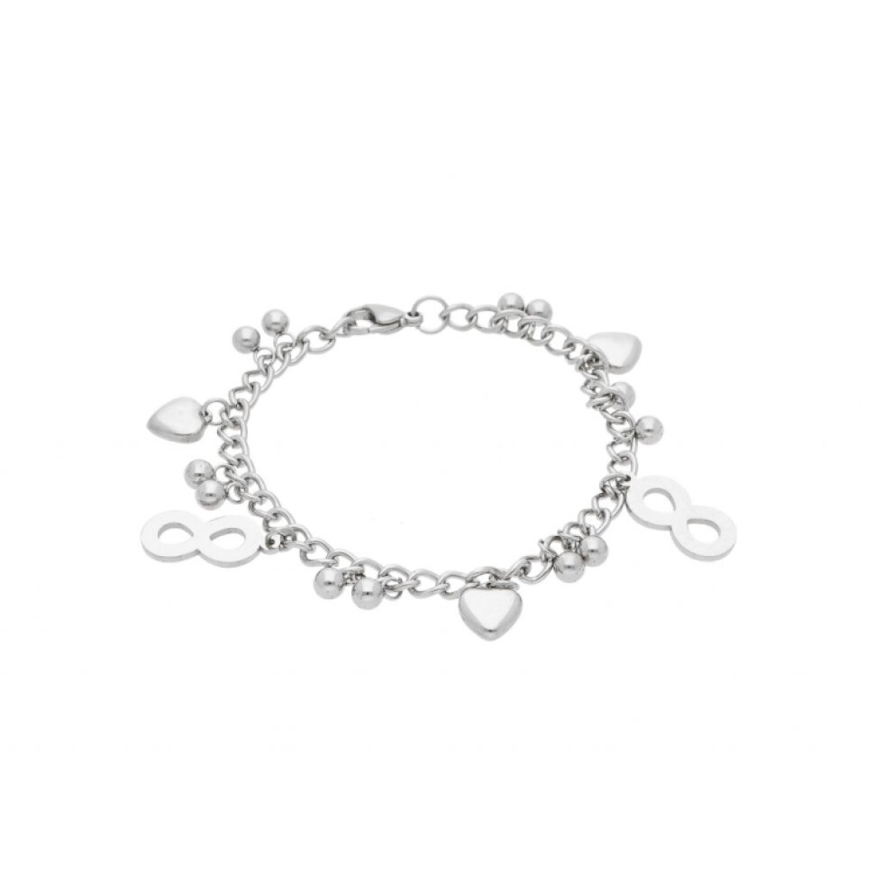 Elegantní stříbrný náramek z chirurgické oceli s přizpůsobitelnou délkou