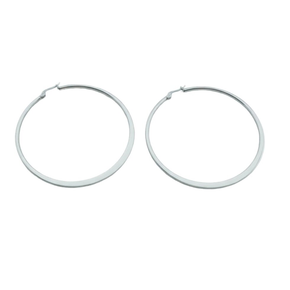 Náušnice ocelové kruhy 3 cm