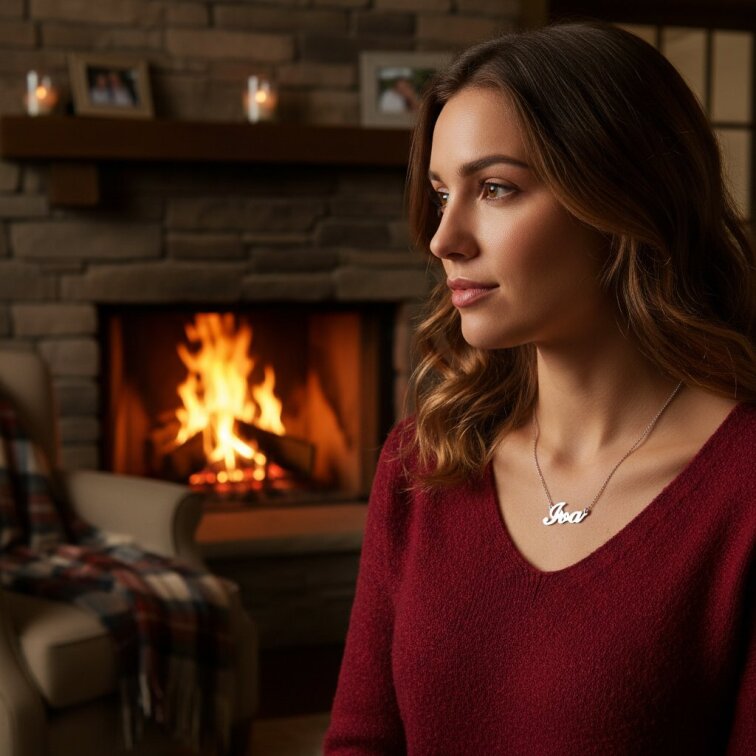 Řetízek z oceli se jménem Iva stříbrný