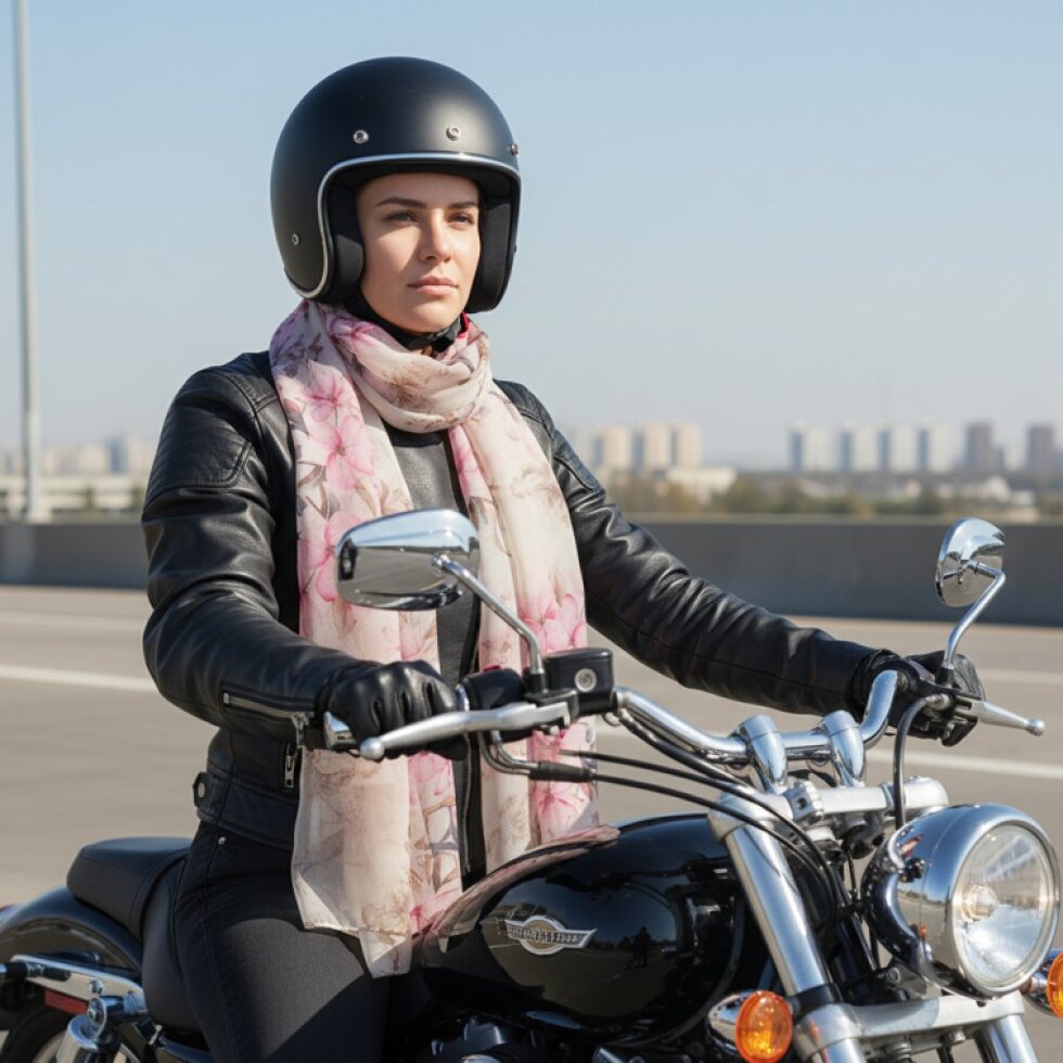 Dámská šála Florela 180x70 cm, květinový vzor, 100% silk feeling