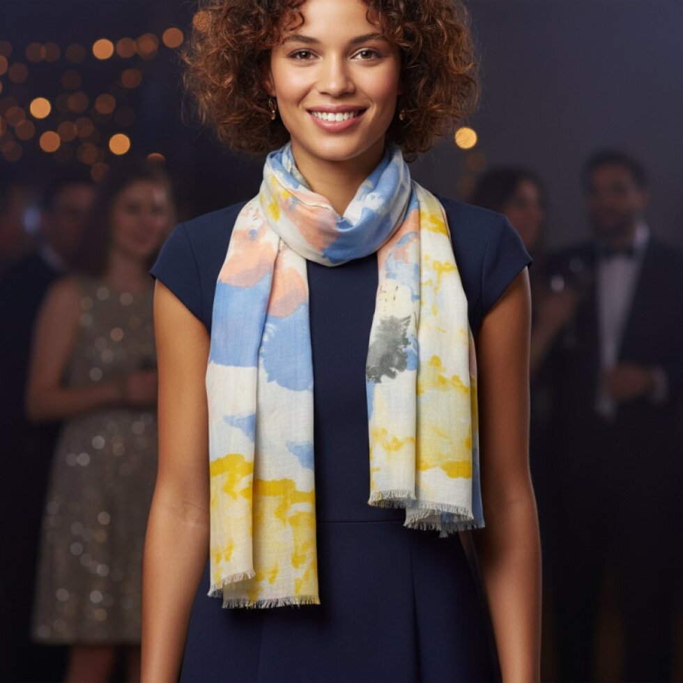 Dámský pestrobarevný šátek Coloria-wa-160, 180×80 cm