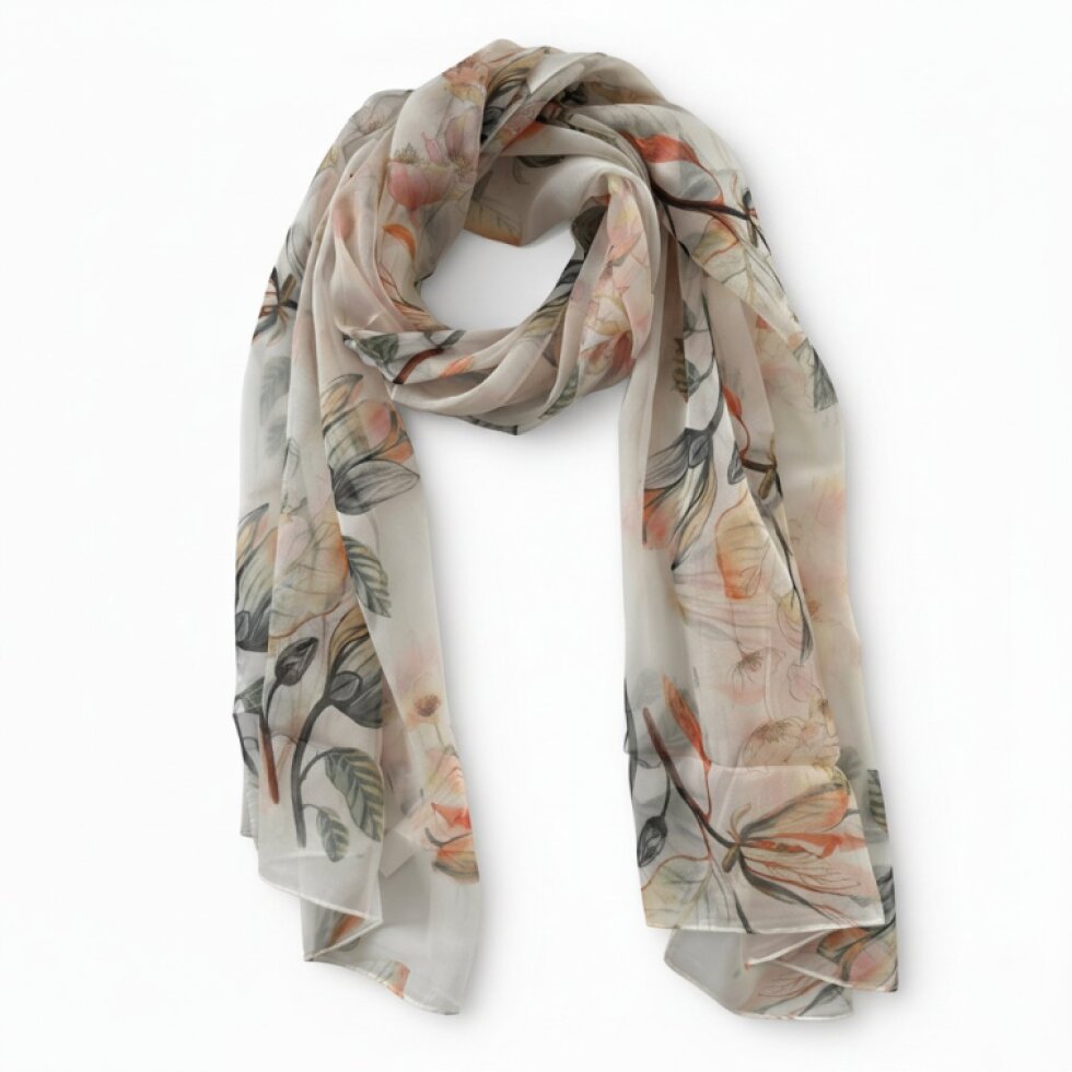 Dámská šála Florela-wa-137 s květinovým vzorem 180x70 cm