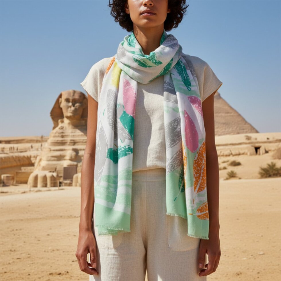 Dámská šála Rozária 180×90 cm s květinovým vzorem