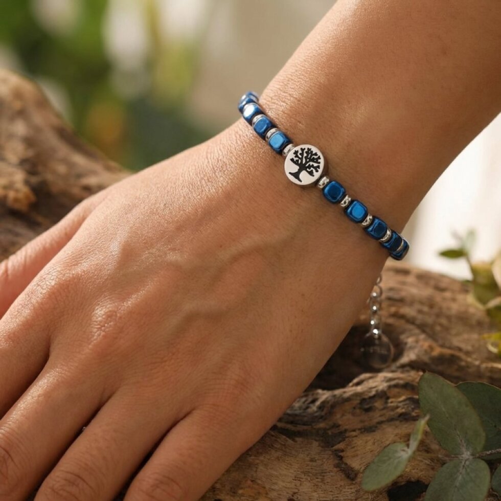 Dámsky ocelový náramek se stromem života