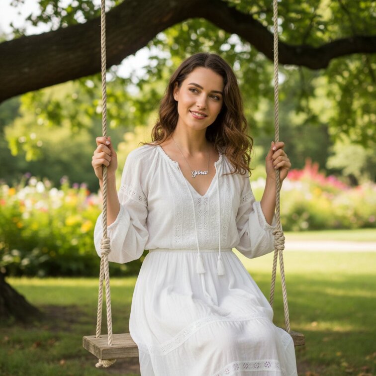 Řetízek z oceli se jménem Sára stříbrný