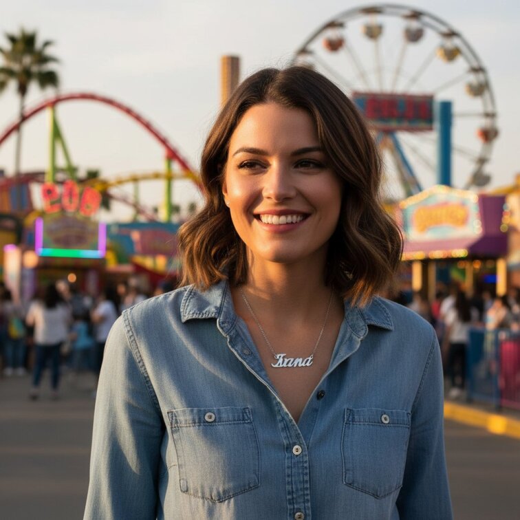 Řetízek z oceli se jménem Ivana stříbrný