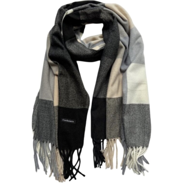 Kašmírová dámská kostkovaná šála 180 x 65 cm