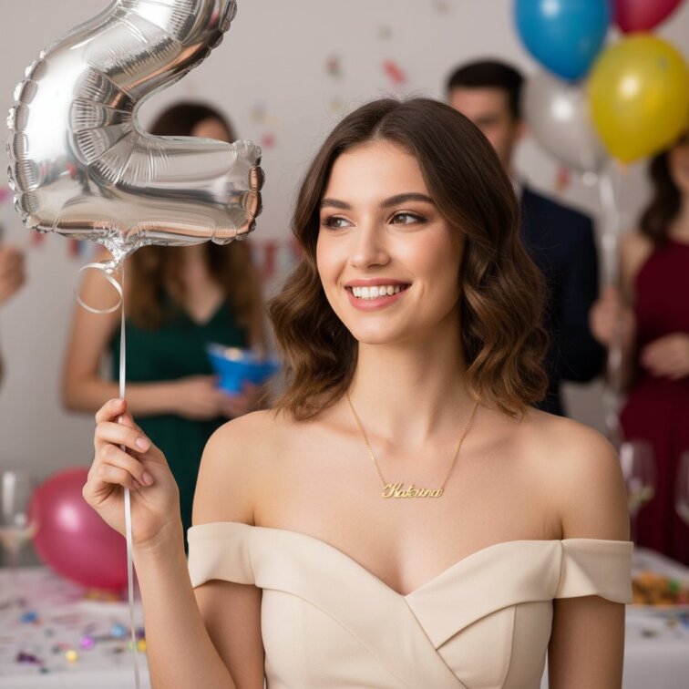 Řetízek z oceli se jménem Kateřina zlatá ocel