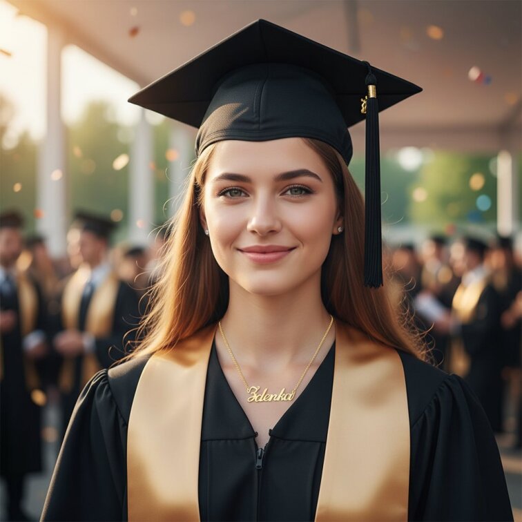 Řetízek z oceli se jménem Zdenka zlatá ocel