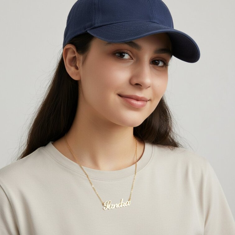 Řetízek z oceli se jménem Sandra zlatá ocel