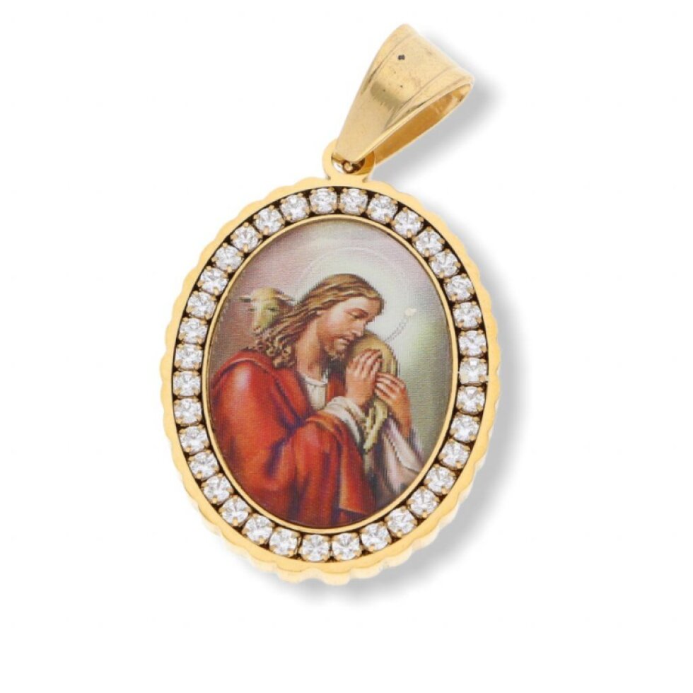 Přívěsek Ježis s krystalky Gold
