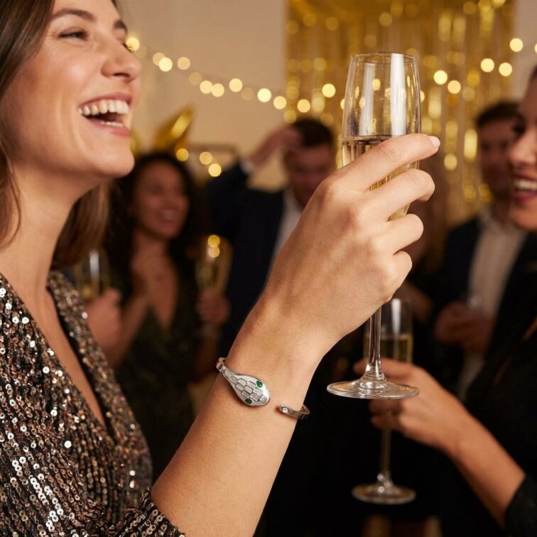 Dámský náramek z chirurgické oceli Had NK536