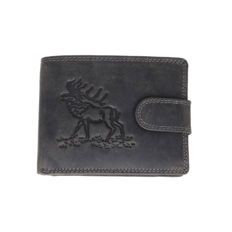 Pánská kožená peněženka černá s motivem Jelena