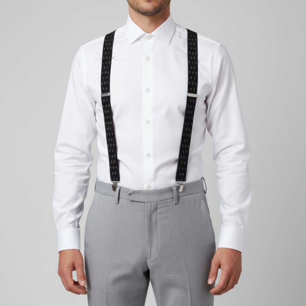 MB2062 Černé Pánské Kšandy s Nastavitelnou Délkou