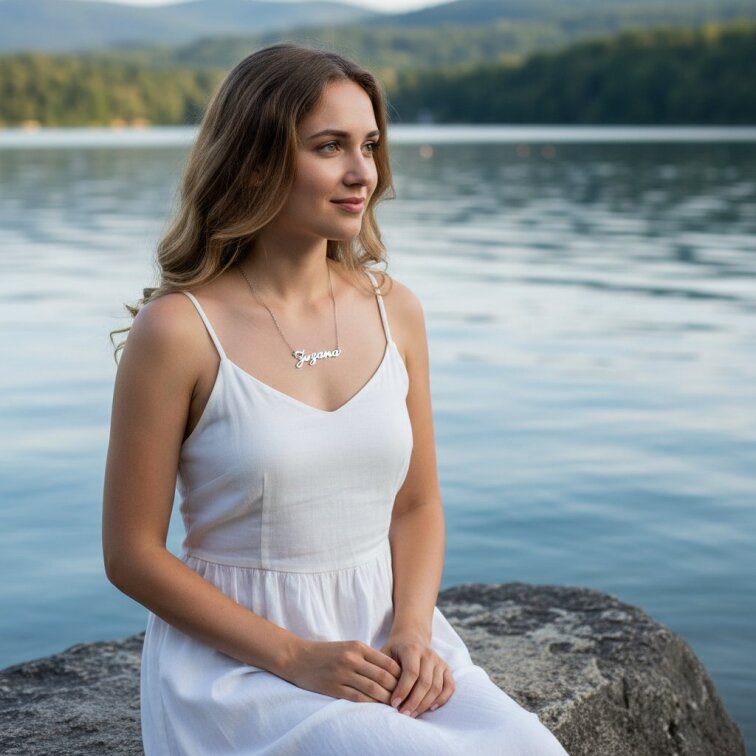 Řetízek z oceli se jménem Zuzana stříbrný