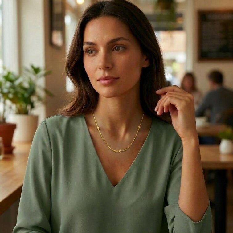 Ocelový řetízek - had s kuličkami, 50cm zlatá barva GHZ382,23