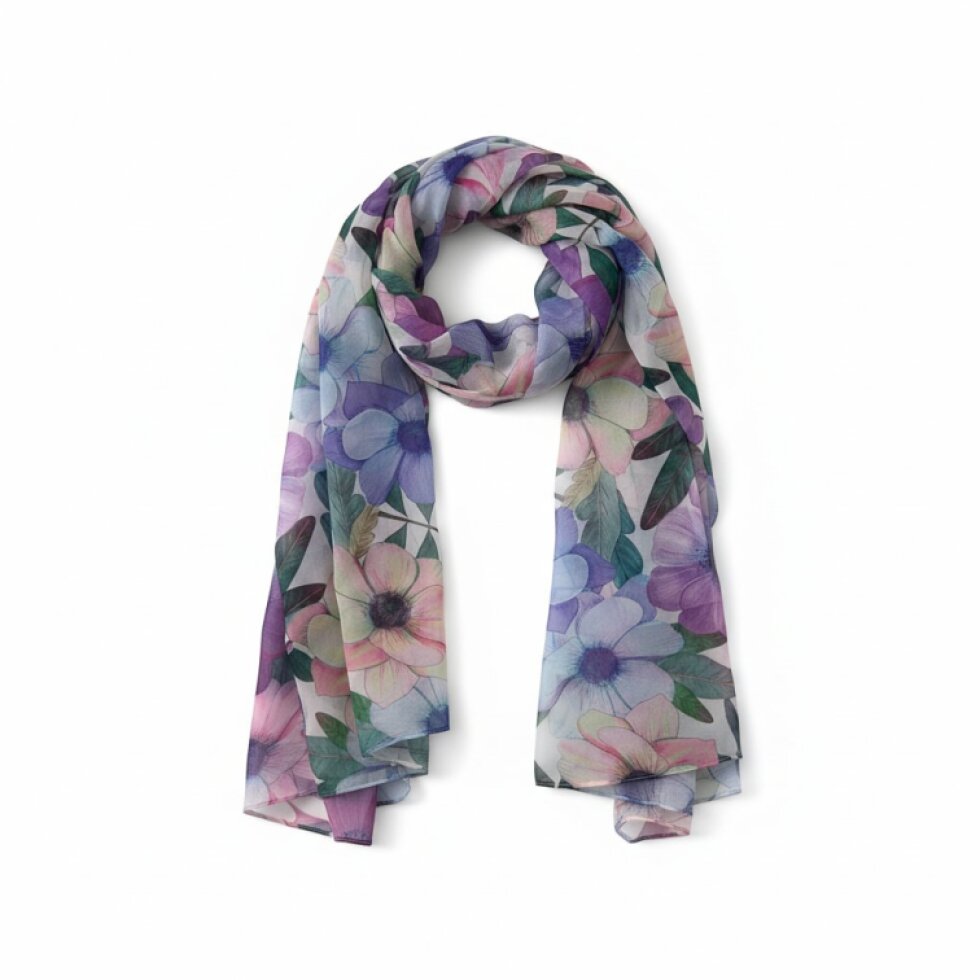 Dámská šála Florela-wa-136, květinový vzor, 180×70 cm