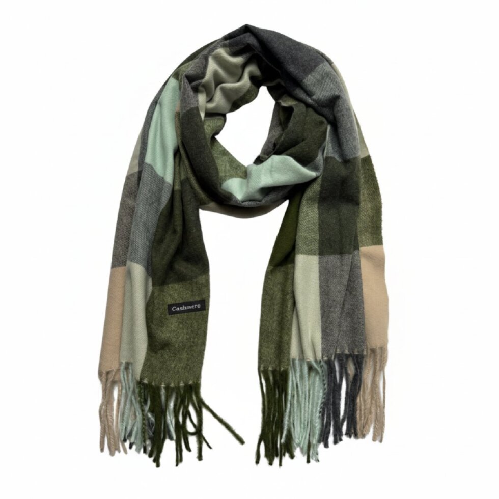 Kašmírová dámská kostkovaná šála 180 x 65 cm