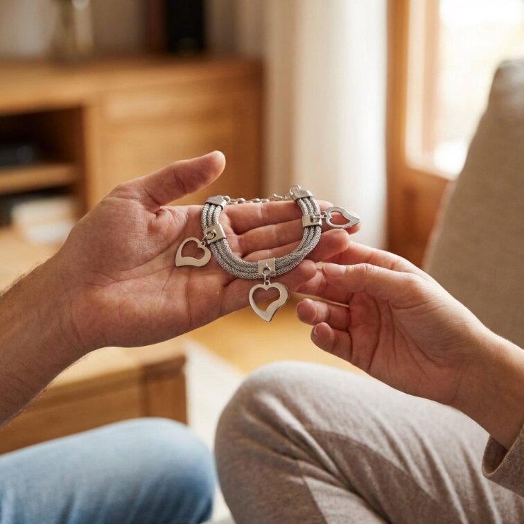 Dámský náramek ocelový srdce CKR782