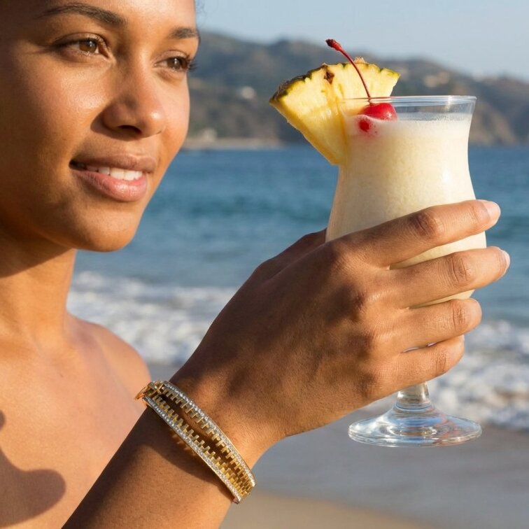 Dámský náramek Zip Gold LHU244