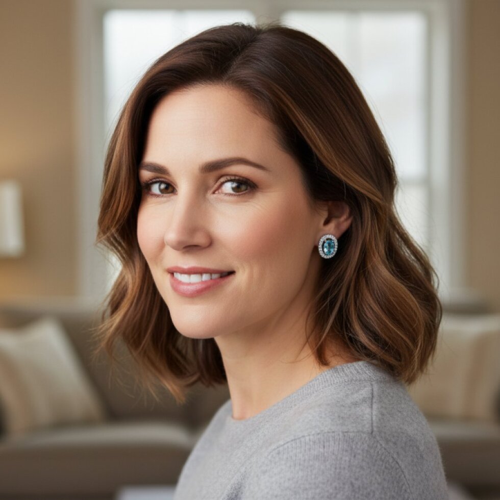 Nerina-EW 328 Ocelové náušnice s akvamarínovým zirkonem