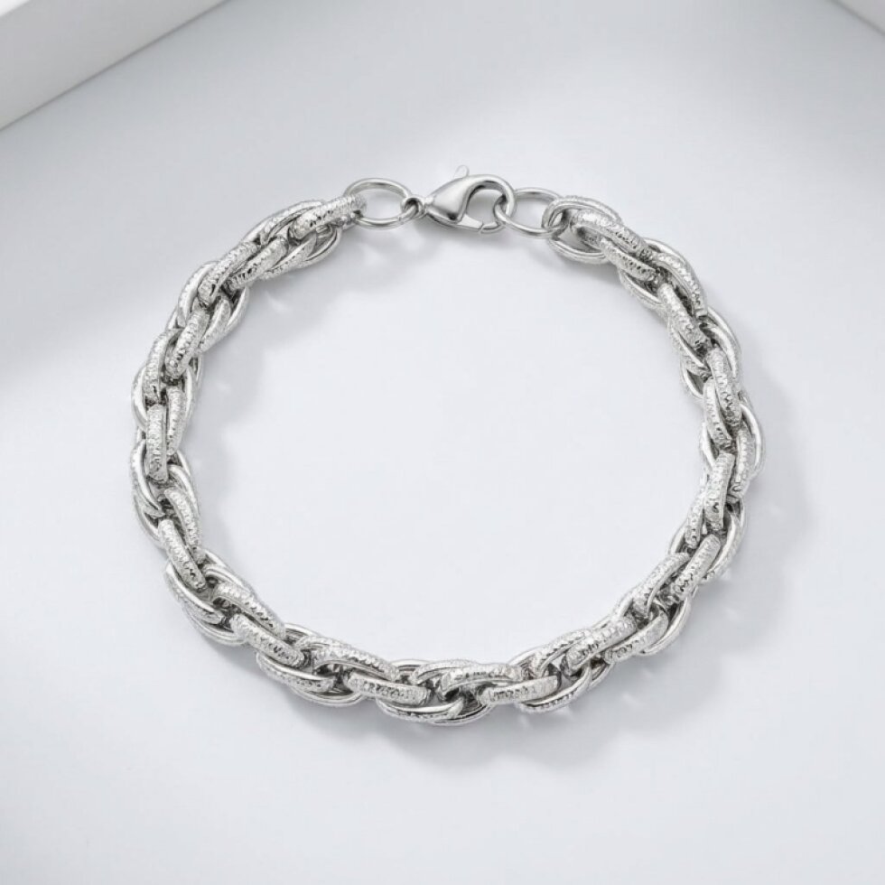 Elegantní dámský ocelový náramek - 22 cm, 8 mm