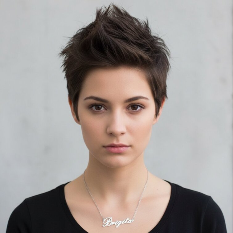 Řetízek z oceli se jménem Brigita stříbrný