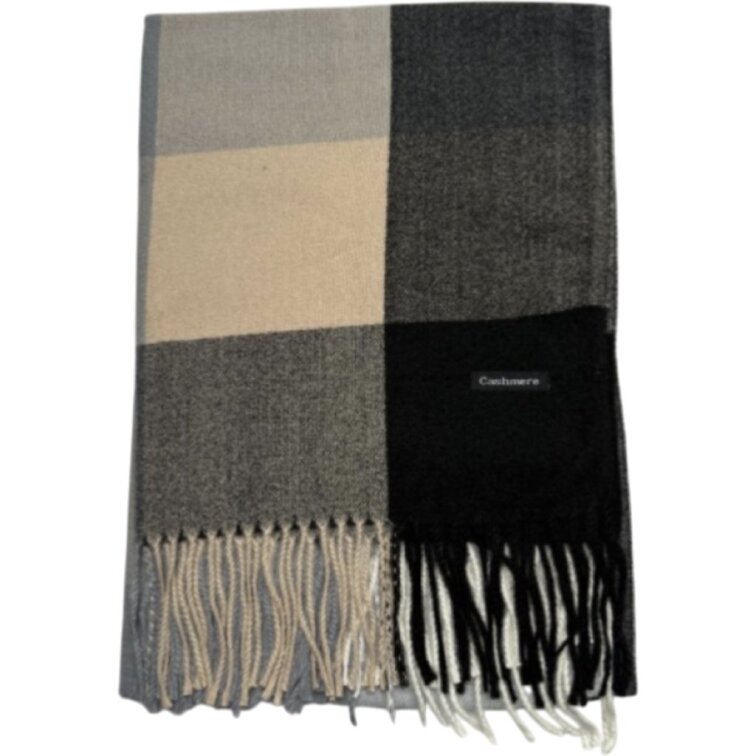 Kašmírová dámská kostkovaná šála 180 x 65 cm