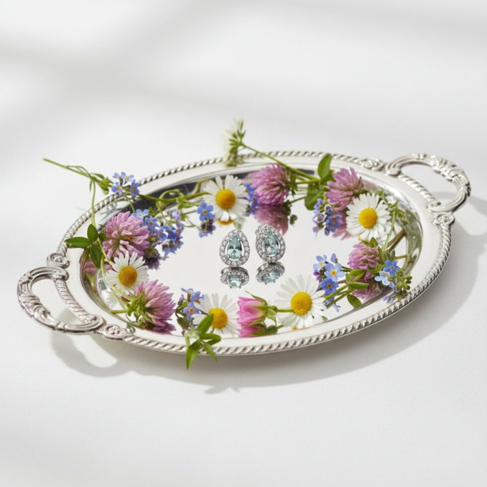 Elegantní ocelové náušnice Nerina-EW 334 s modrým zirkonem