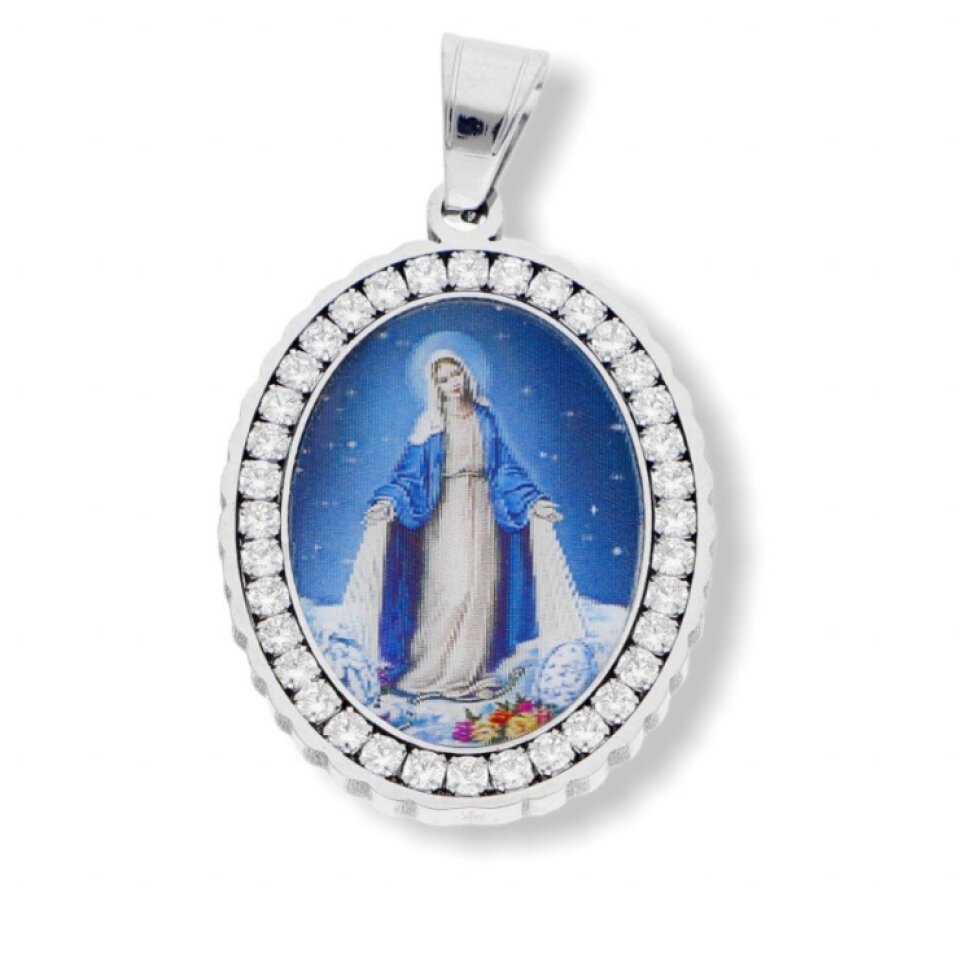 Přívěsek Madonka s krystalky KTH654